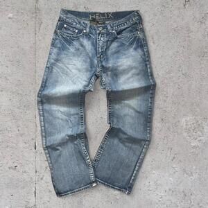 Y2K Helix Boot Cut Denim Jeans Cross Design